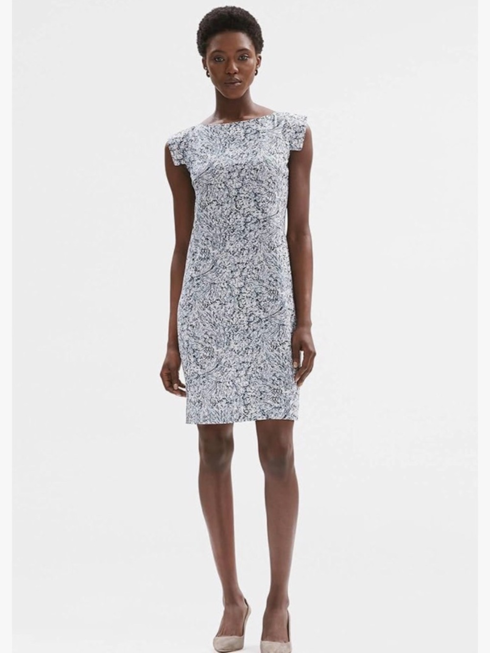 M.M. LaFleur The Sarah Indigo Blue Marble Dress | 8